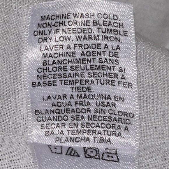 Velvet By G raham & Spencer Kassidy Woven Drop Waist White Linen Dress  Size S - Picture 12 of 12